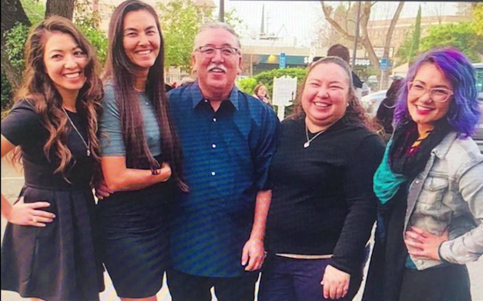 Nicole, Christina, Michael, Evanmichel and Angela Rose Quitasol in a family photo. Christina was not aboard the boat when the fire broke out. [COURTESY]