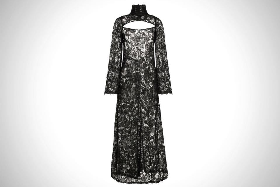 House of Aama <a href="https://www.saksfifthavenue.com/product/house-of-aama-prelude--aama-tales-sheer-lace-maxi-dress-0400019762182.html?dwvar_0400019762182_color=BLACK" rel="nofollow noopener" target="_blank" data-ylk="slk:lace maxi dress;elm:context_link;itc:0;sec:content-canvas" class="link ">lace maxi dress</a>, $980 at Saks