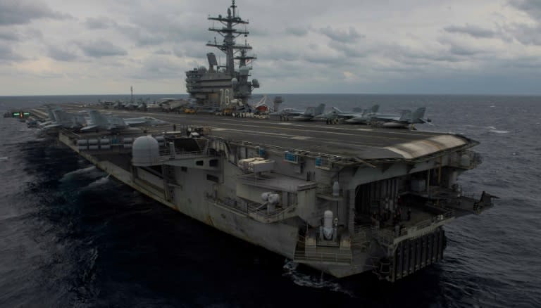 The USS Ronald Reagan is leading a joint effort by the US and Japanese navies to find the missing sailors