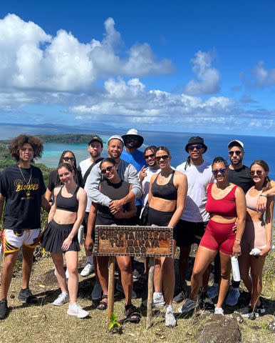 <p>Callie Rivers Instagram</p> Callie Rivers with family in Fiji.