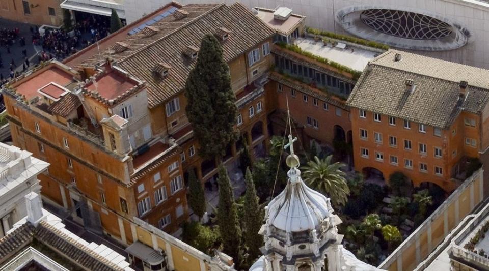 An aerial view of Vatican City