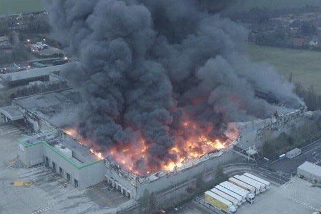 Warehouse blaze: the huge fire took more than a day to bring under control (Fareham Fire Station)