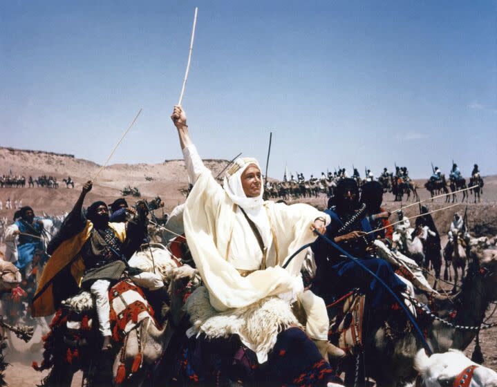 Irish actor Peter O'Toole on the set of Lawrence of Arabia, directed by David Lean. (Photo by Sunset Boulevard/Corbis via Getty Images)