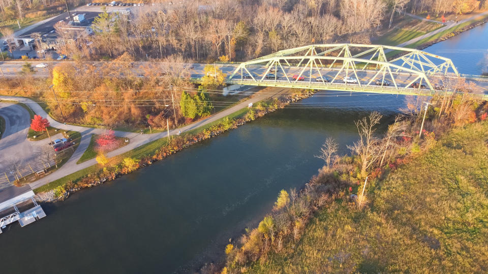 Erie Canal aerial shot