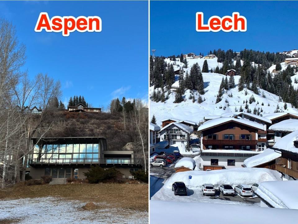 The two ski towns have drastically different real-estate markets.