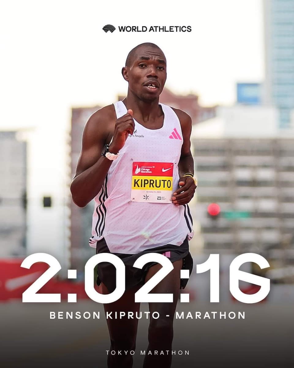 Benson Kipruto破大會紀錄奪冠。（圖：World Athletic）