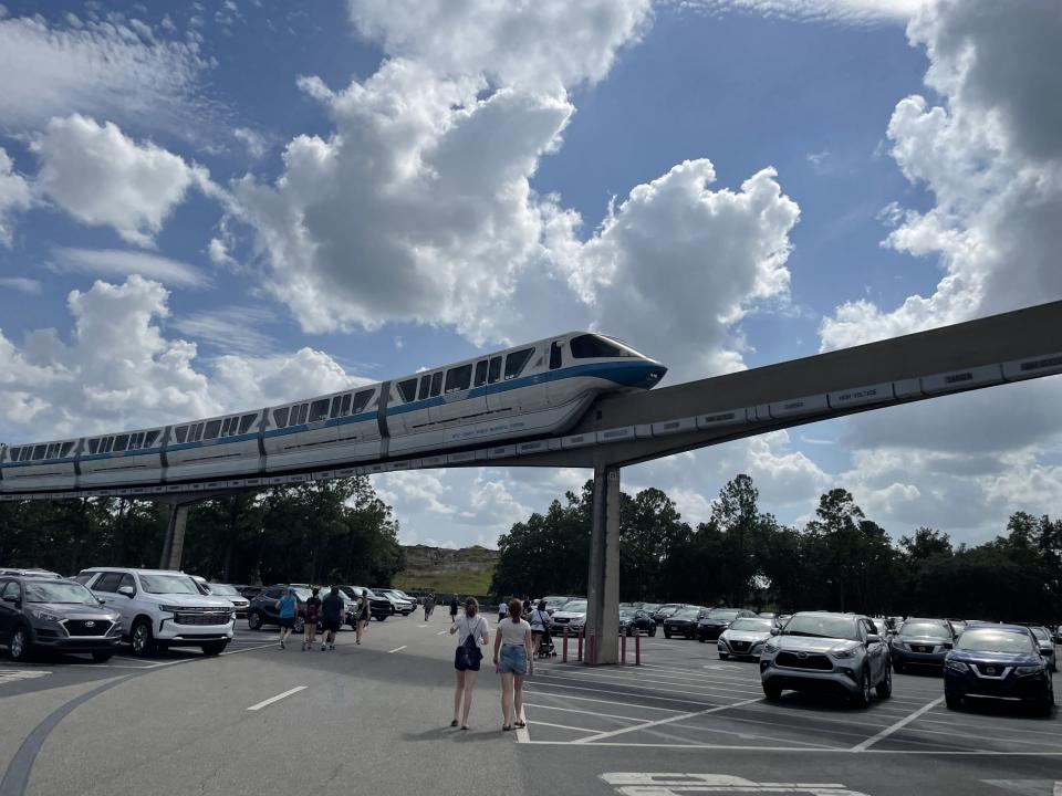 An entire ride around the loop of the Seven Seas Lagoon with stops at Magic Kingdom, Disney's Contemporary, Grand Floridian, and Polynesian resorts takes about 15–20 minutes. Make a day of it by hopping off at all of the resorts and walking around. They all have such a unique vibe.