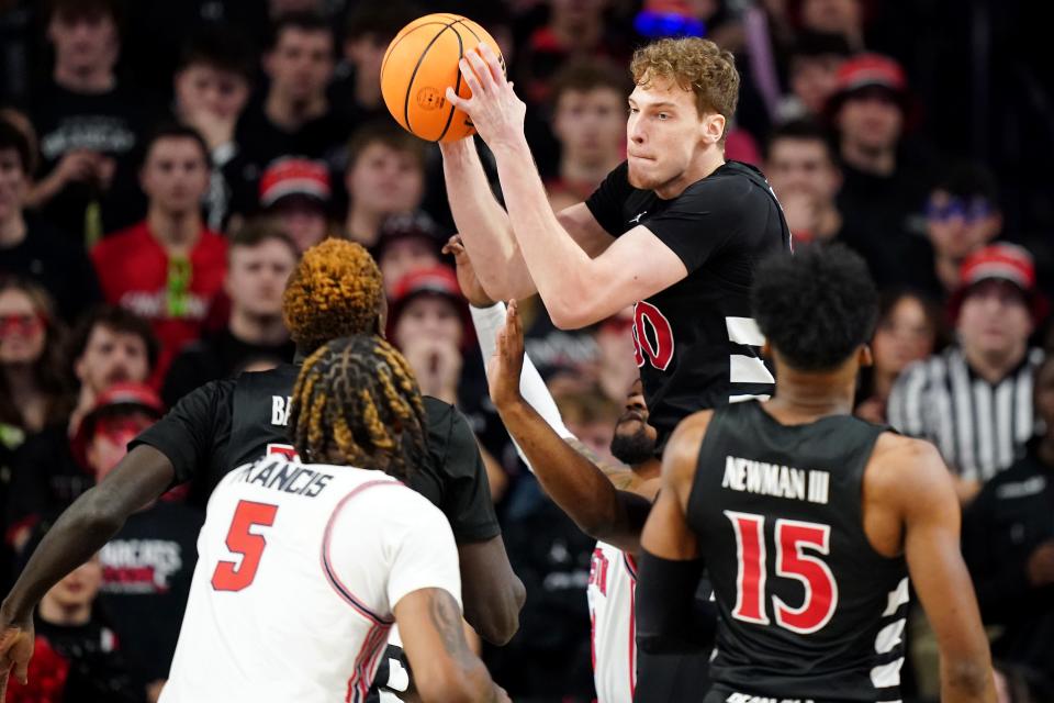 Cincinnati Bearcats forward Viktor Lakhin (30)  was held scoreless for the second time in three games Saturday vs. Houston. For UC to succeed, Lakhin must be more of a factor.