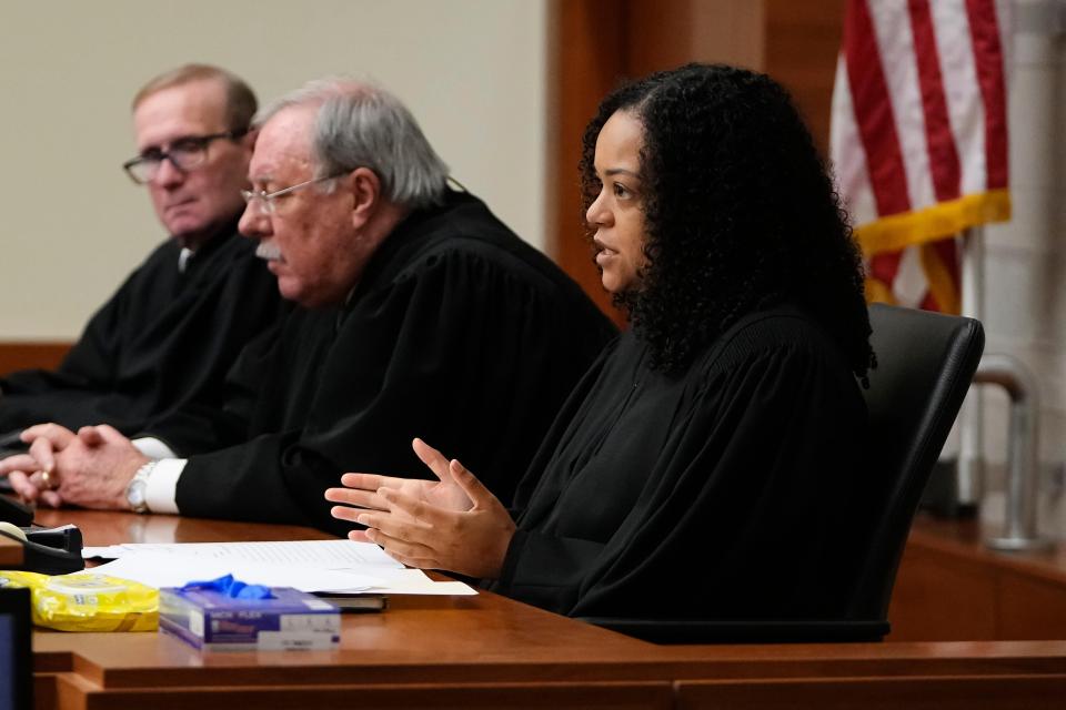 A three-judge panel of Franklin County Common Pleas Court Judges Jaiza Page, Jeffrey Brown and David Young resentenced Caron Montgomery on Wednesday, removing him from death row and giving him life in prison without parole for murdering his girlfriend and her two children on Thanksgiving Day 2010 at their apartment on Columbus' North Side. The resentencing occurred because of an agreement between Ohio Public Defenders and the county Prosecutor's Office that Montgomery's mental illness makes him ineligible for the death penalty under an Ohio law passed in 2021.