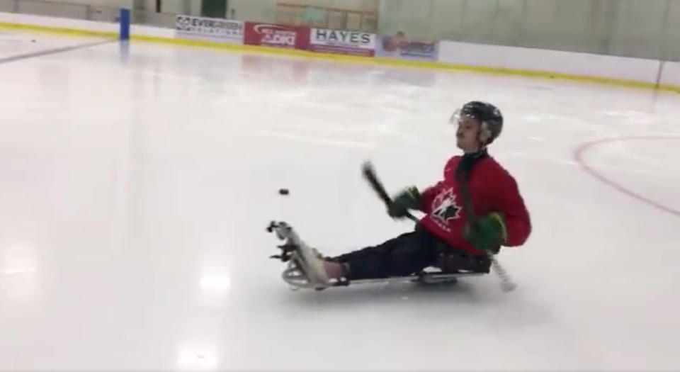Ryan Straschnitzki has set big goals for himself as he returns to hockey. (Twitter/@Stazsr)
