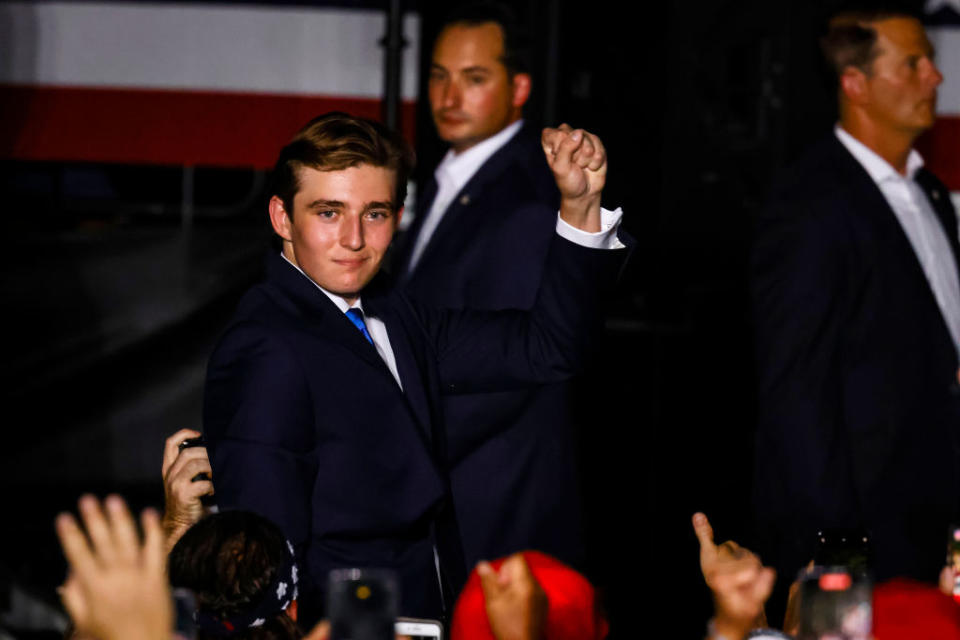 Barron Trump during a campaign event at Trump National Doral Golf Club in Miami, Florida, on Tuesday, July 9, 2024. <span class="copyright">Eva Marie Uzcategui—Bloomberg</span>