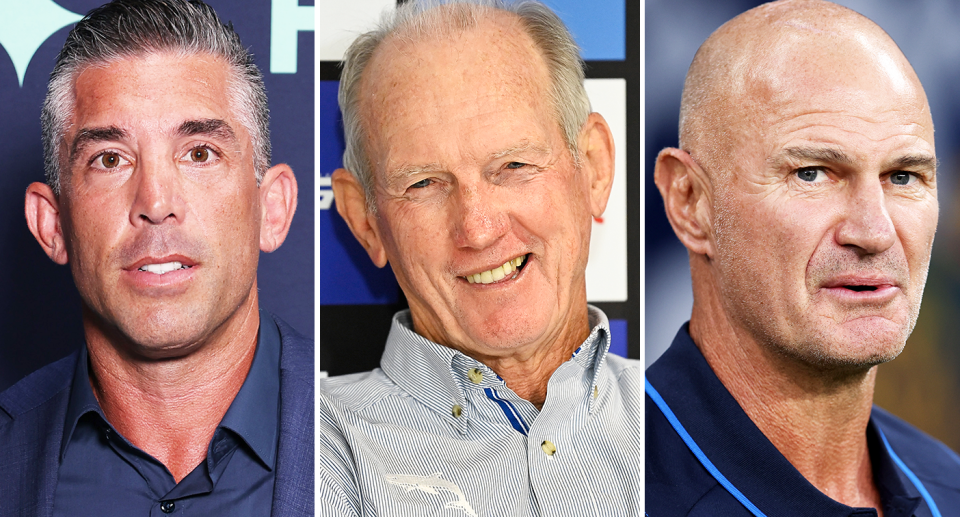 Pictured L-R: Braith Anasta, Wayne Bennett, Brad Arthur