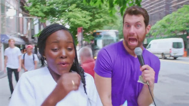 Billy Eichner with guest Lupita Nyong'o on 
