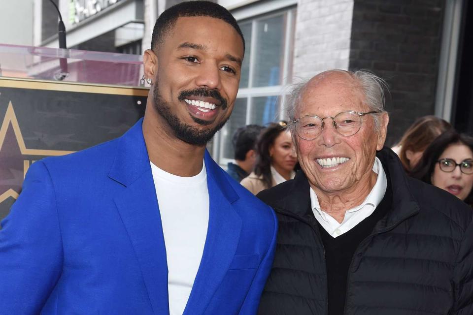 <p>Gilbert Flores/Variety via Getty </p> Michael B. Jordan (left) and Irwin Winkler