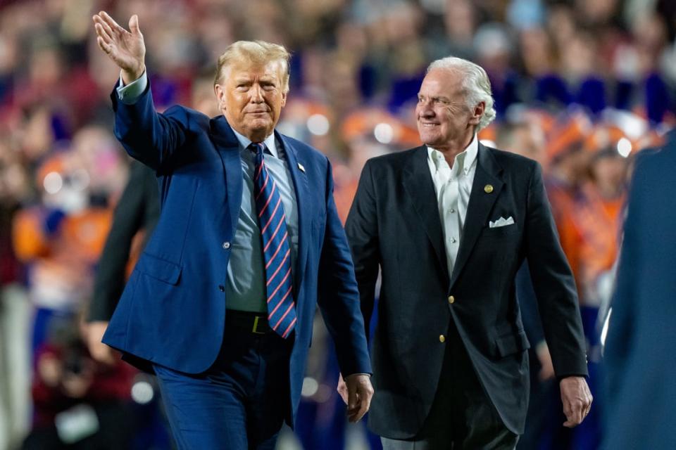 South Carolina governor Henry McMaster and former President Donald Trump.