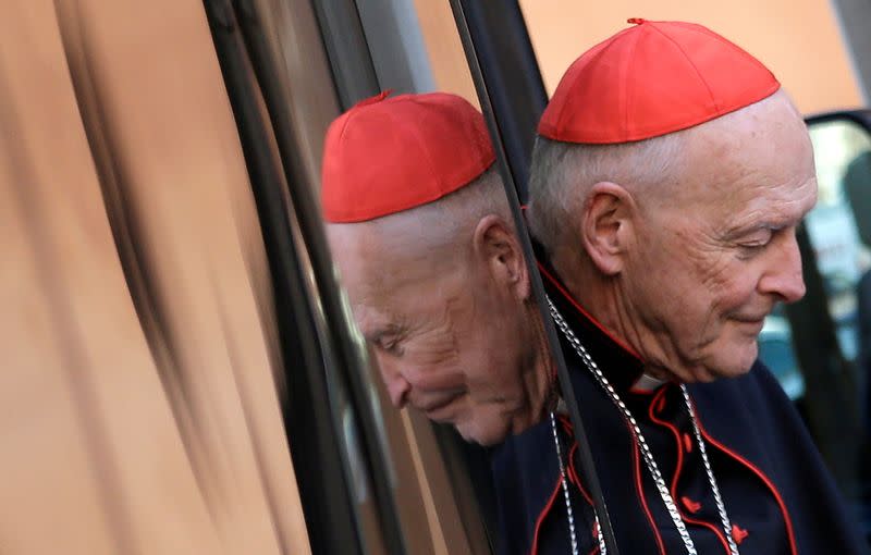FILE PHOTO: U.S. Cardinal McCarrick arrives for a meeting at the Synod Hall in the Vatican
