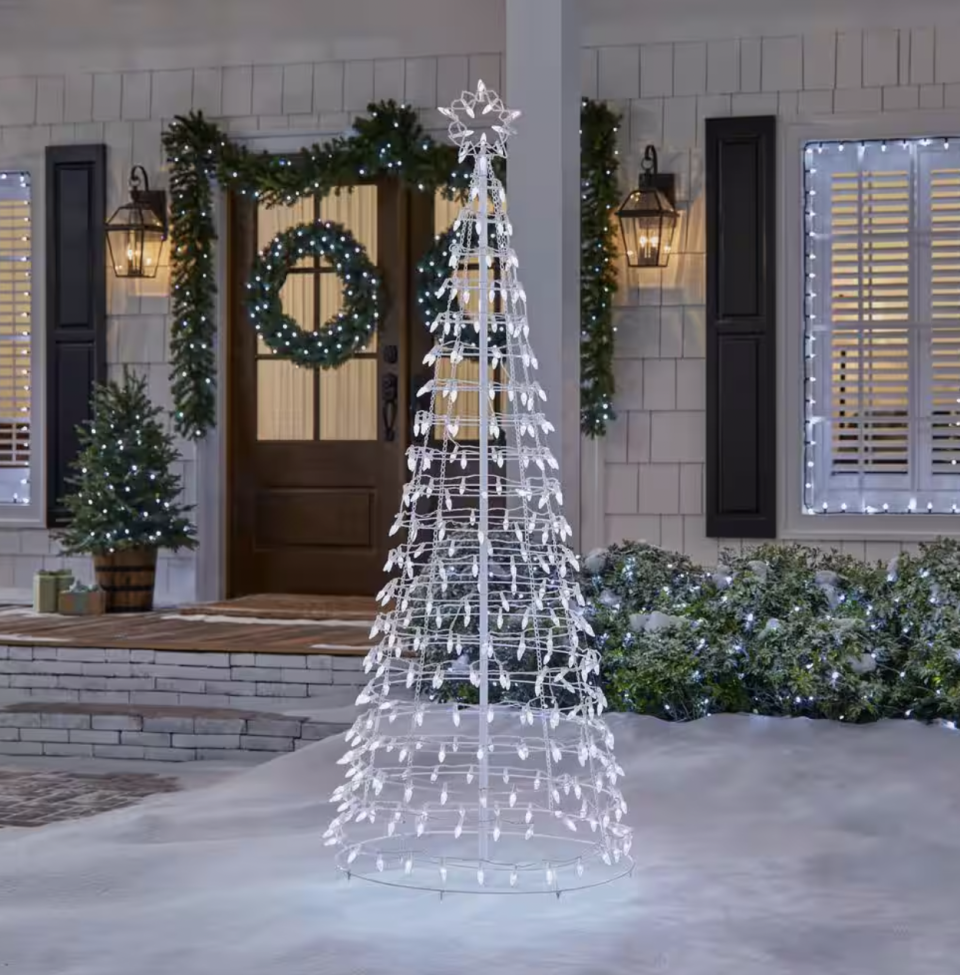 <p><a href="https://go.redirectingat.com?id=74968X1596630&url=https%3A%2F%2Fwww.homedepot.com%2Fp%2FHome-Accents-Holiday-6-ft-Cool-White-LED-Cone-Tree-with-Star-Holiday-Yard-Decoration-7407030W-18UHO%2F310498378&sref=https%3A%2F%2Fwww.thepioneerwoman.com%2Fholidays-celebrations%2Fg37635843%2Fwhite-christmas-tree-decorations%2F" rel="nofollow noopener" target="_blank" data-ylk="slk:Shop Now;elm:context_link;itc:0;sec:content-canvas" class="link ">Shop Now</a></p><p>Cool White LED Cone Tree with Star</p><p>homedepot.com</p><p>$99.00</p><span class="copyright">Home Depot</span>