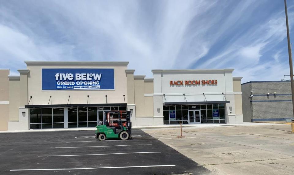 Construction is almost complete at Five Below and Rack Room Shoes, opening soon on U.S. 90 in Pascagoula.