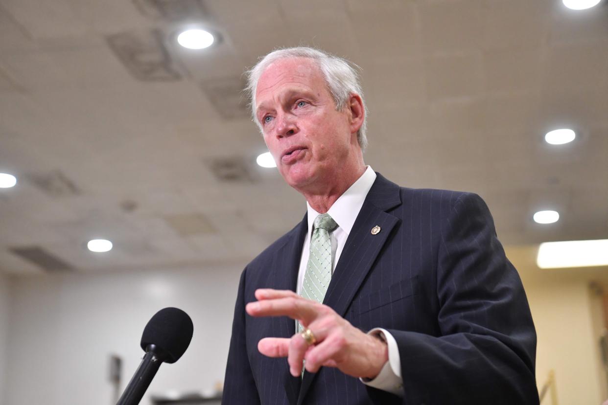 A spokesperson for Sen. Ron Johnson, R-Wis., says he was unaware of an exchange between his staff and that of Vice President Mike Pence on Jan. 6, 2021.