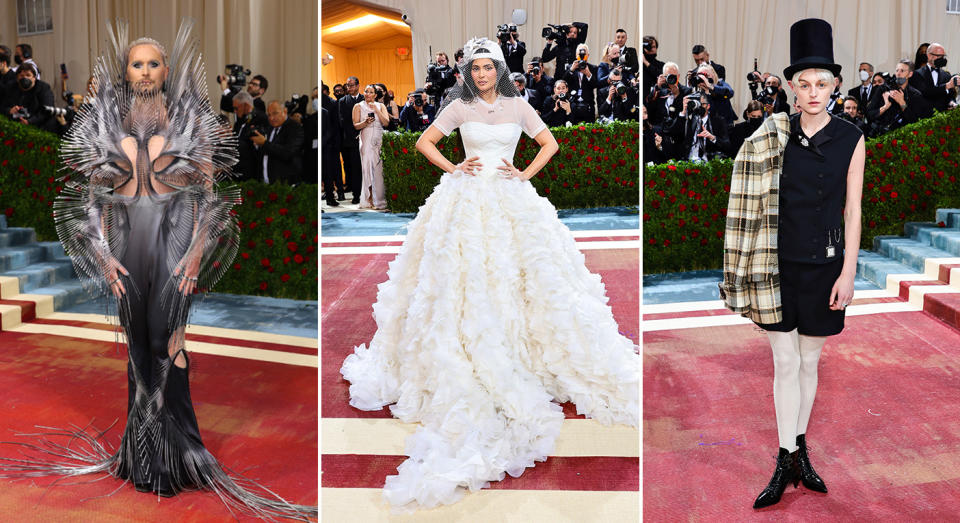 The Met Gala red carpet always plays host to the most unusual celebrity outfits of the year. (Getty Images)