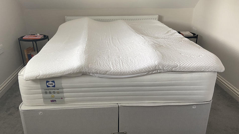 Puffy Deluxe Mattress Topper on reviewer's bed