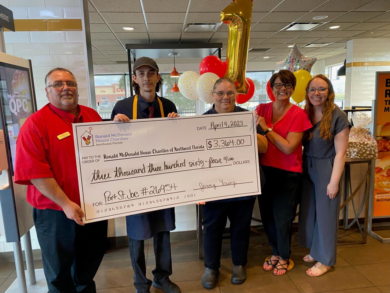 Costa Enterprises McDonald’s Port St. Joe location raised $3,360 in round-up donations in 2022 for Ronald McDonald House Charities of Northwest Florida.