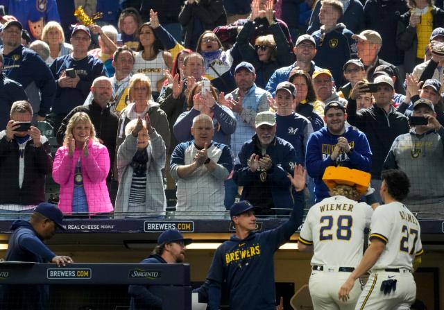 A moment for the cheese hat. - Milwaukee Brewers