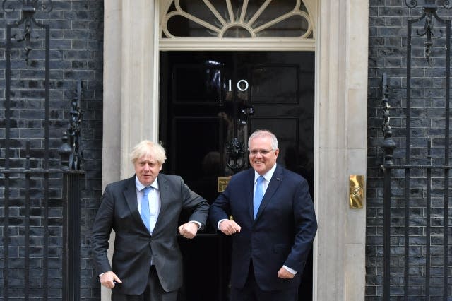 Boris Johnson meets Scott Morrison