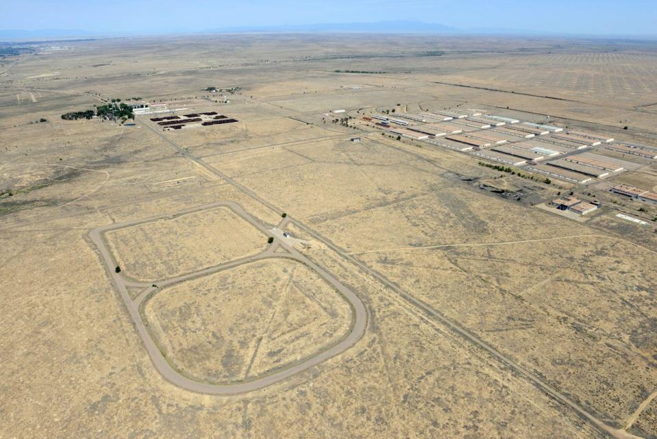 This aerial photo shows PuebloPlex, a portion of the Pueblo Chemical Depot that is being redeveloped for multiple uses.