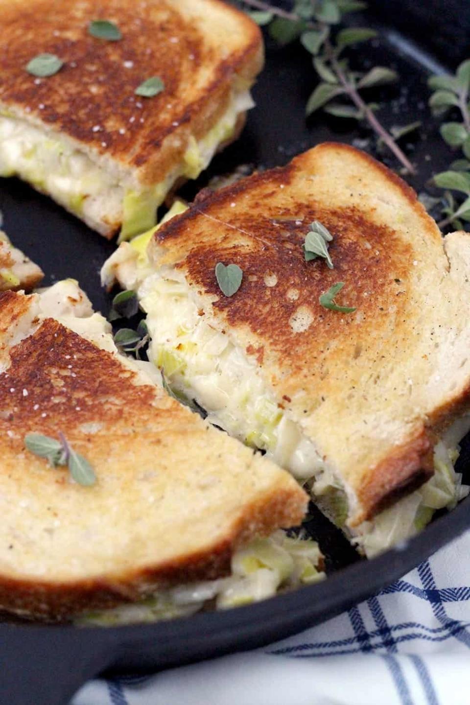 Leek and Gruyère grilled cheese.