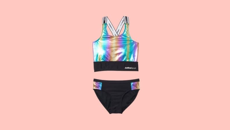 This Justice two-piece is adorable for little girls who love to swim.