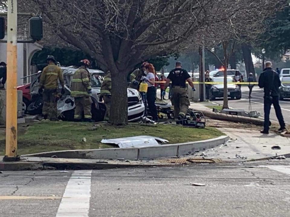 Councilmember Annalisa Perea on Wednesday, June 28, 2023, provided photos of recent Fresno crashes at the intersection of Clinton and Van Ness avenues. SUBMITTED PHOTO