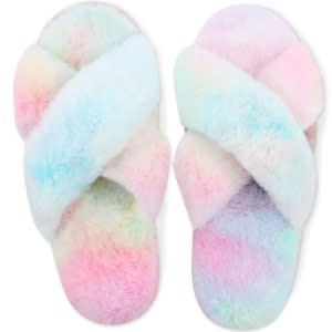 rainbow slippers