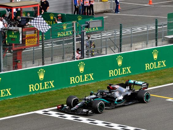 Hamilton took his fifth win of the season (Reuters)