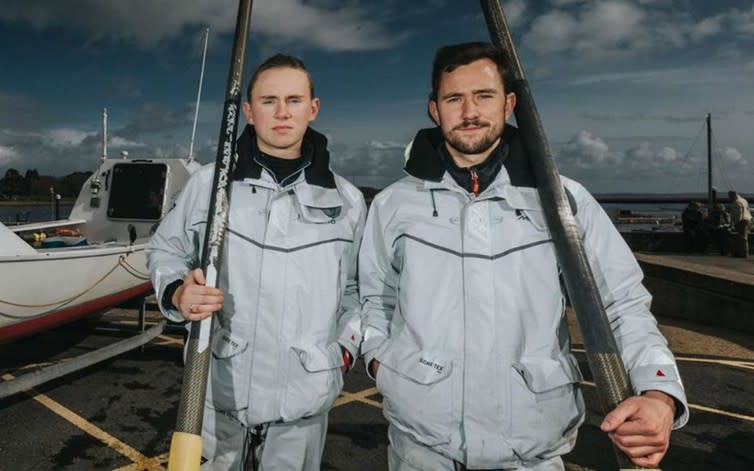 <span class="caption">Brothers Greg Bailey, 27, and Jude Massey, 18, are set to become the first trans-Atlantic rowers to ditch meat and dairy.</span> <span class="attribution"><span class="source">Ocean Brothers/Facebook</span></span>