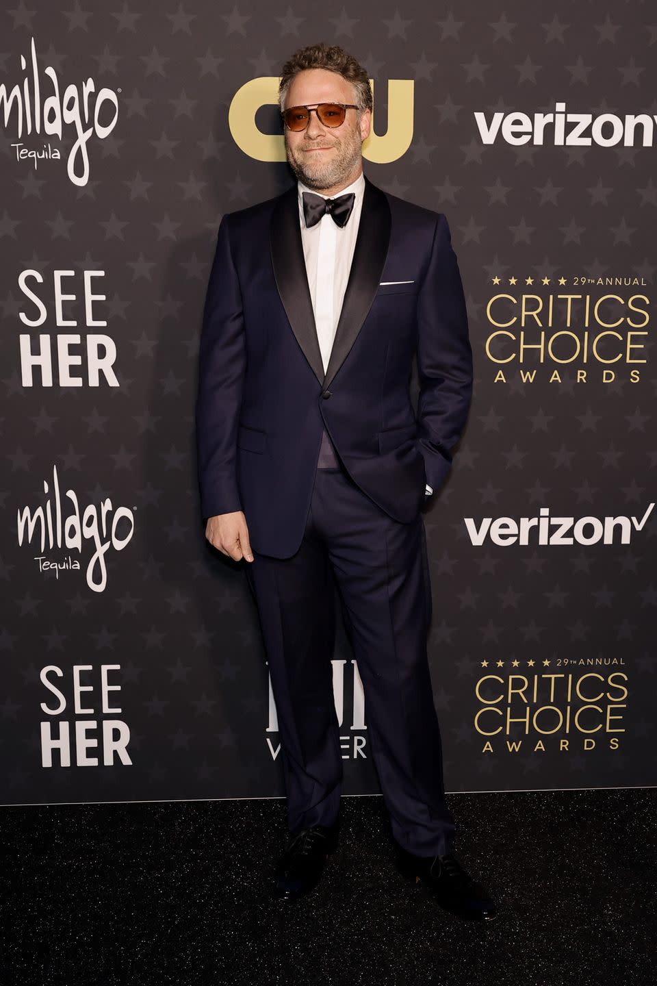 santa monica, california january 14 seth rogen attends the 29th annual critics choice awards at barker hangar on january 14, 2024 in santa monica, california photo by kevin wintergetty images for critics choice association