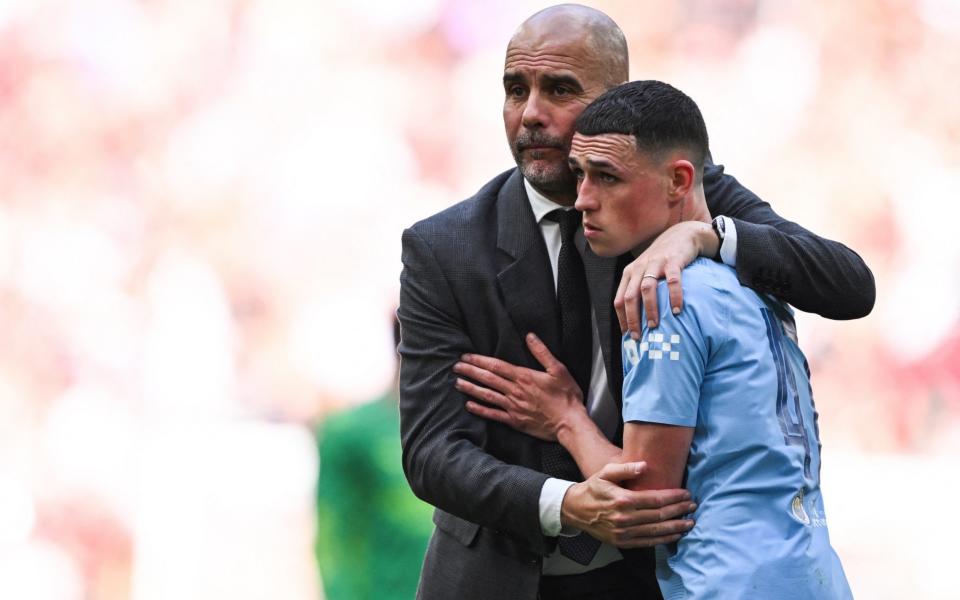 Pep Guardiola consoles Phil Foden