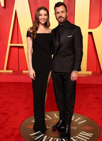 <p>Amy Sussman/Getty</p> Nicole Brydon Bloom and Justin Theroux