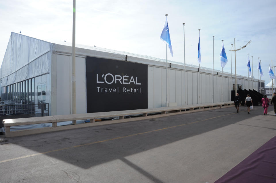 L’Oréal’s tent at TFWA in Cannes.