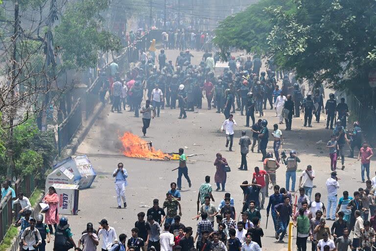 Manifestaciones en Daca