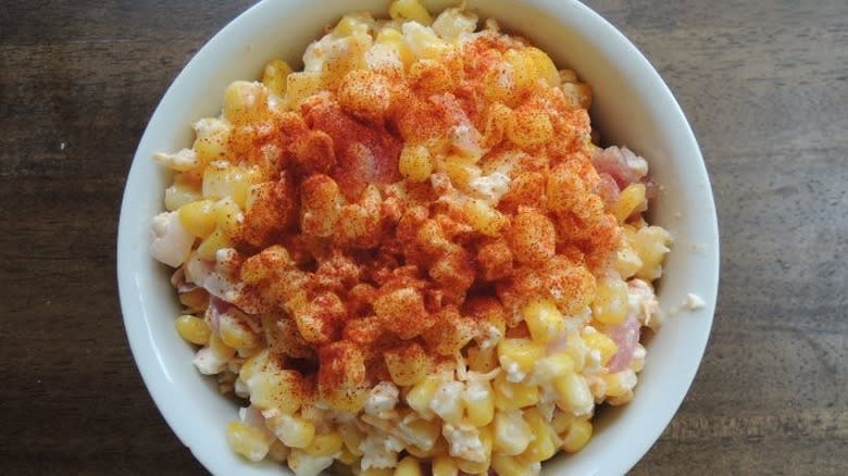 Mexican corn salad in bowl