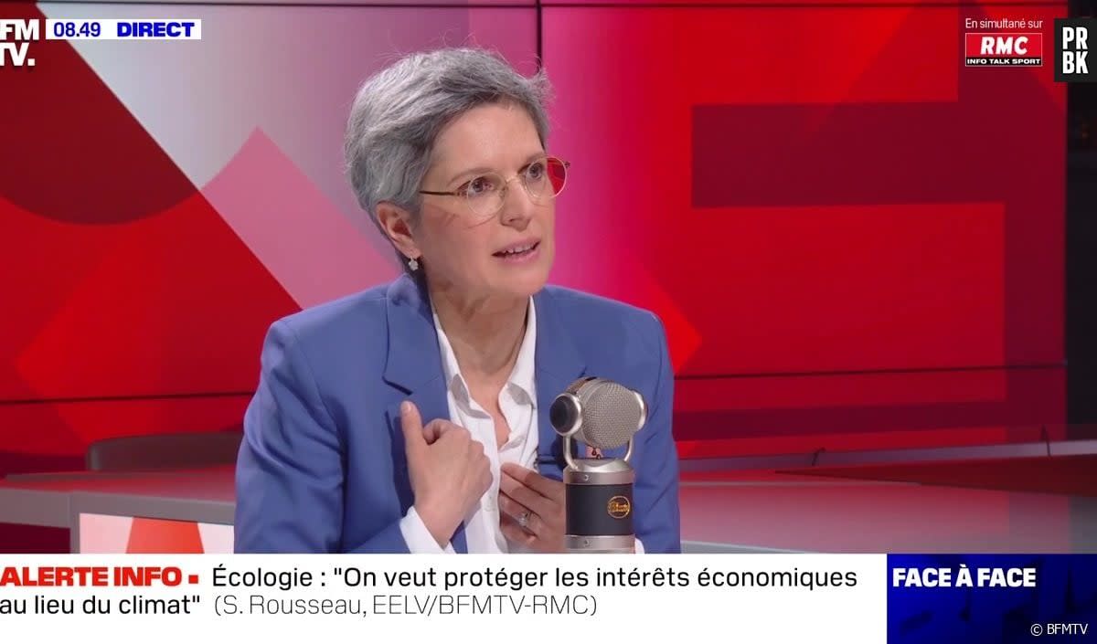 Sandrine Rousseau choquée par une question du remplaçant d'Apolline de Malherbe sur BFMTV - BFMTV