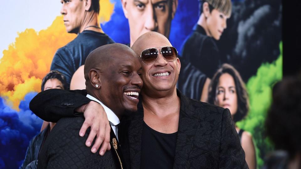 Hollywood-Schauspieler Tyrese Gibson und Vin Diesel bei der Premiere des Films «F9: Fast & Furious 9» im TCL Chinese Theatre in Los Angeles.