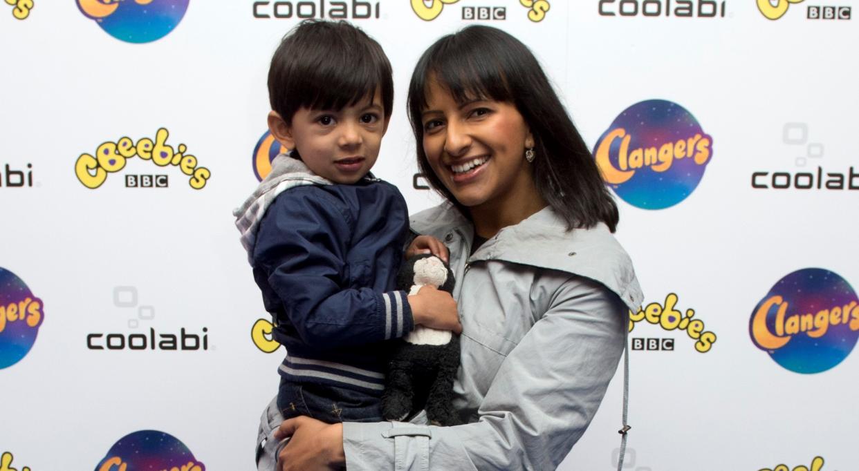 Ranvir Singh with son Tushaan who is now eight-years-old. (PA)