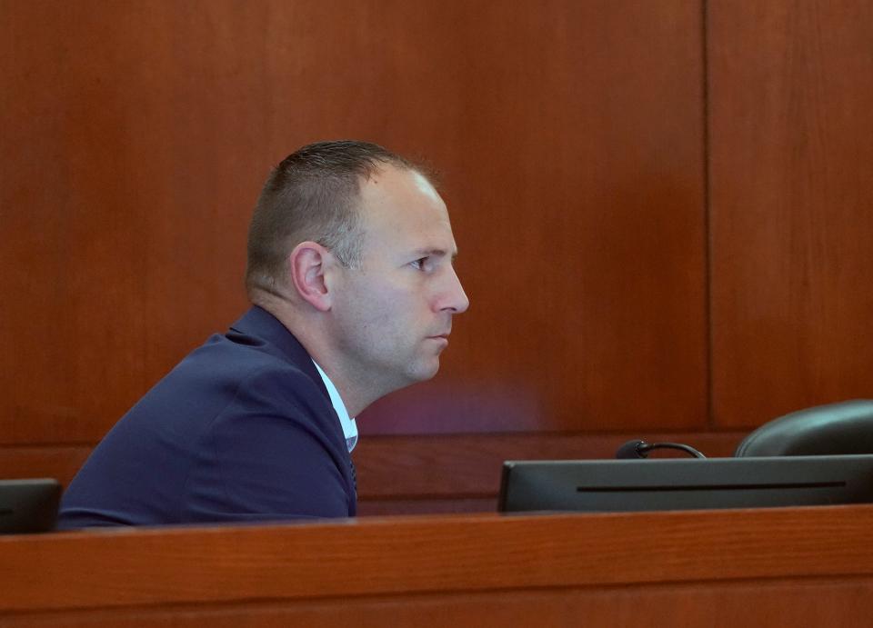 Newly elected state Rep. Chase Tramont, R-Port Orange, listens to residents and community leaders as they make requests ahead of the March 7 legislative session. Tramont and the other Volusia delegation members held a public hearing for about four hours in DeLand City Hall Monday.