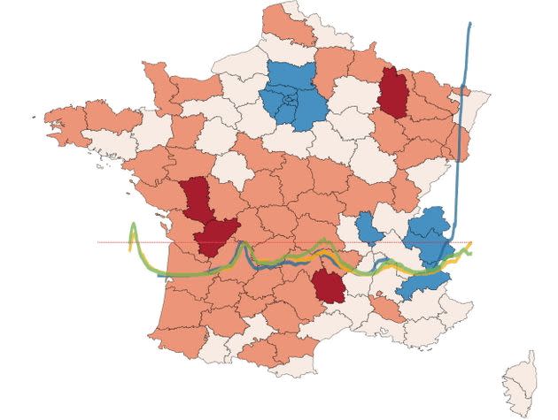 La cinquième vague de Covid-19 et l'impact d'Omicron analysés en chiffres et cartes (Photo: Le HuffPost)