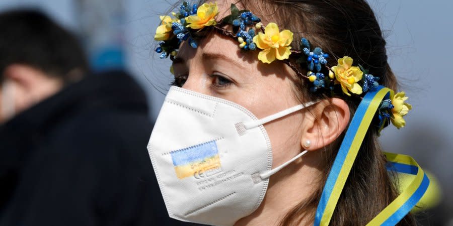 A protest in support of Ukraine in Hamburg, Germany, March 20, 2022