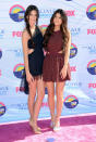 UNIVERSAL CITY, CA - JULY 22: TV Personalities Kendall Jenner and Kylie Jenner arrive at the 2012 Teen Choice Awards at Gibson Amphitheatre on July 22, 2012 in Universal City, California. (Photo by Jason Merritt/Getty Images)