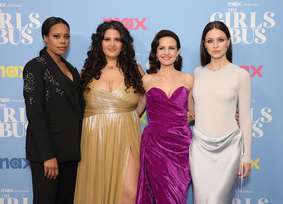 (L-R) Christina Elmore, Natasha Behnam, Carla Gugino and Melissa Benoist