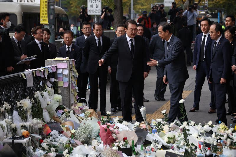 Aftermath of crowd crush during Halloween festival in Seoul